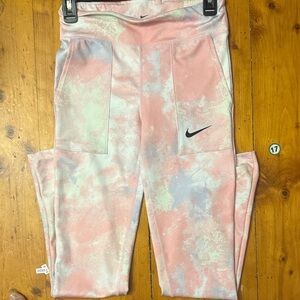Nike Kids Pastel Tie-Dye Joggers - Pink and Light Blue